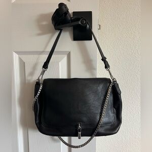Elizabeth and James Black Leather Crossbody